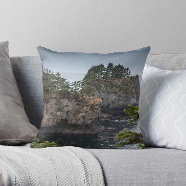 Tongue Point, Washington - Veleda Thorsson Photography Throw Pillow