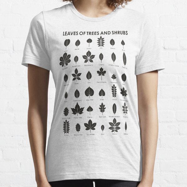 Leaves of Trees and Shrubs Identification ID Chart (Englisch) Essential T-Shirt