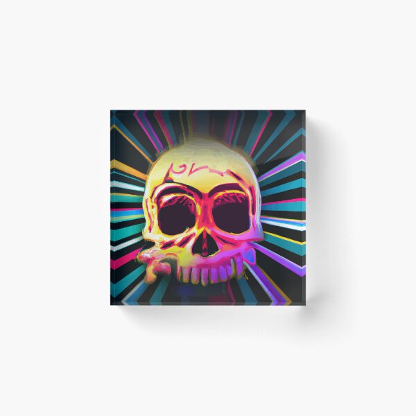Item preview, #SkullLove Neon Skull 008 designed and sold by MindGlowArt.