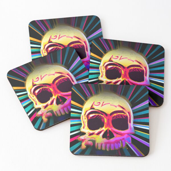 Item preview, #SkullLove Neon Skull 008 designed and sold by MindGlowArt.