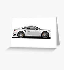 Porsche 911 Turbo S Sports Car Greeting Card