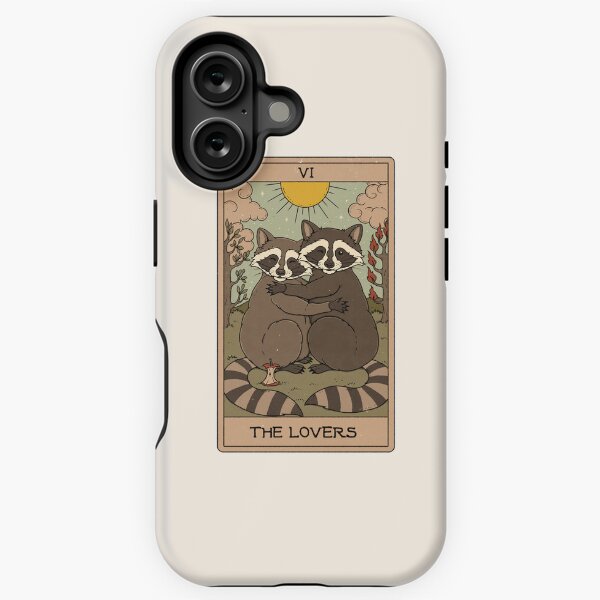 Vista previa del artículo con la obra «Los amantes - Tarot de los mapaches», diseñado y vendido por Thiago Corrêa.