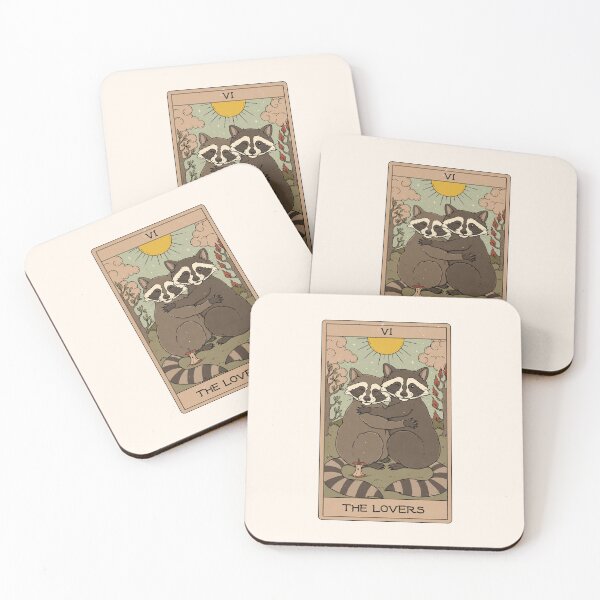 Item preview, The Lovers - Raccoons Tarot designed and sold by Thiago Corrêa.