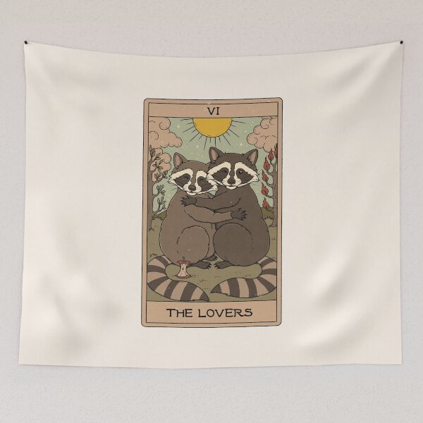 Item preview, The Lovers - Raccoons Tarot designed and sold by Thiago Corrêa.