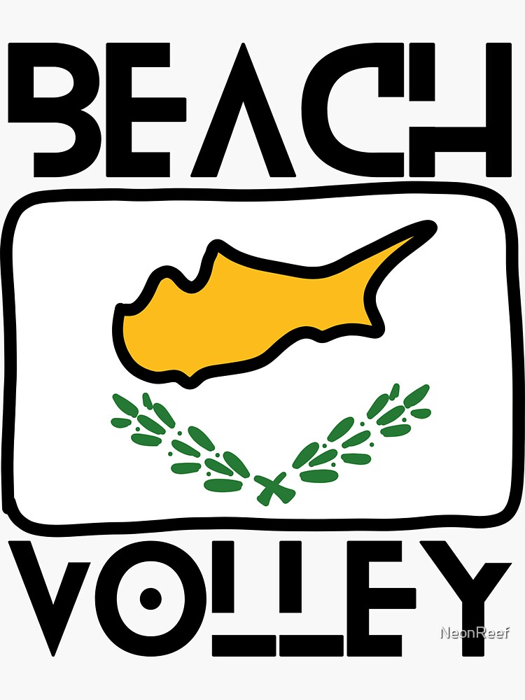 "Beach Volleyball Cyprus" Sticker for Sale by NeonReef Redbubble