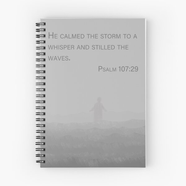 Item preview, He calmed the storm to a whisper and stilled the waves | Psalm 107:29 | Christian wall art | Bible verse Artprint designed and sold by Leafy Impressions.