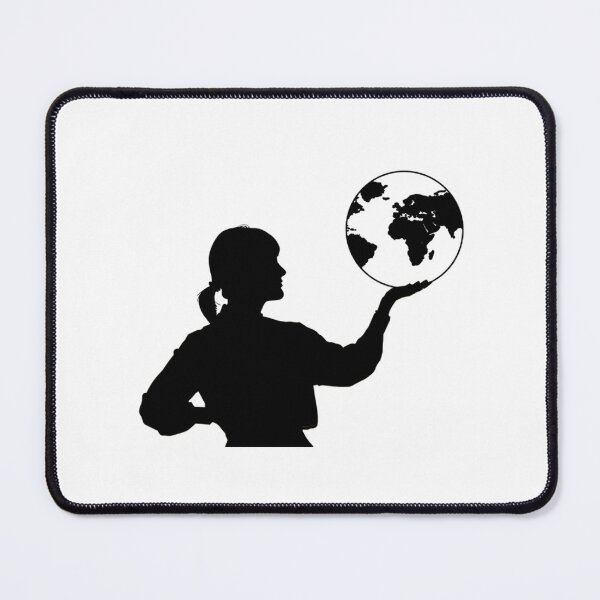 Item preview, woman carrying the globe designed and sold by EROUISE.
