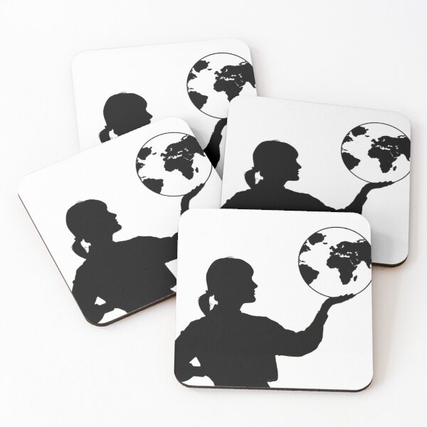 Item preview, woman carrying the globe designed and sold by EROUISE.