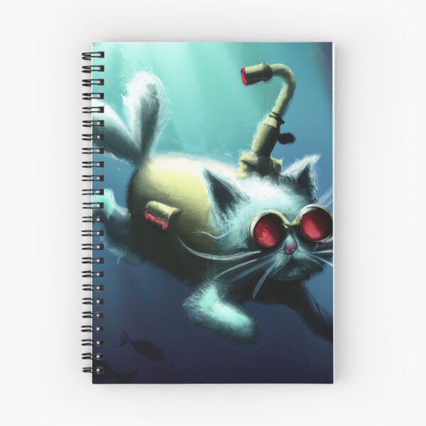 Item preview, gato buceador designed and sold by AI-Max.