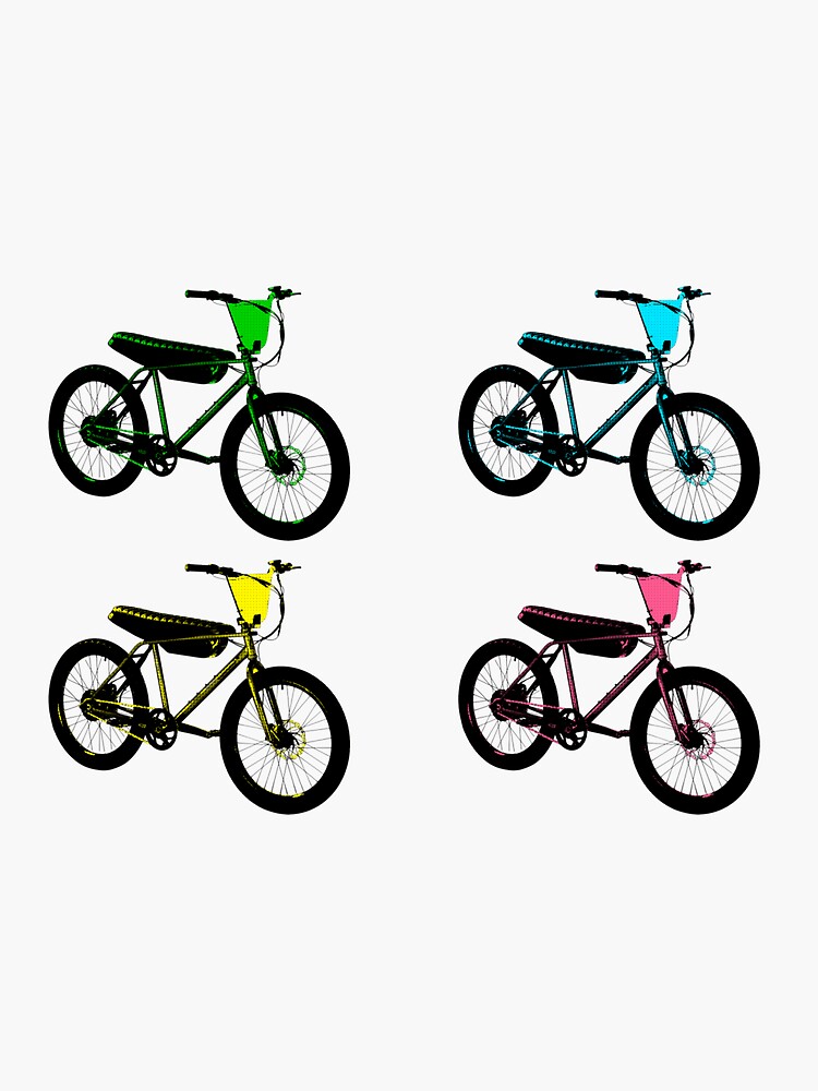 "Art Deco Ebike" Sticker for Sale by StickandMorty Redbubble