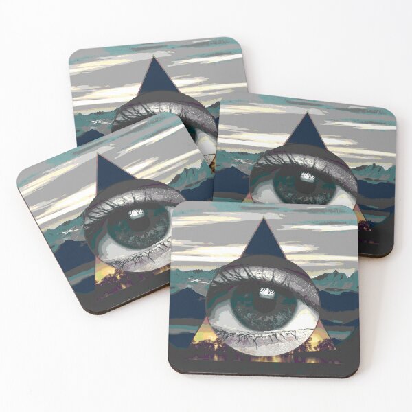 Item preview, abstract polyscape  one eye designed and sold by vidyaroul.