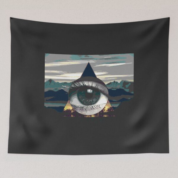 Item preview, abstract polyscape  one eye designed and sold by vidyaroul.