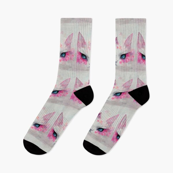 Artikelvorschau, Pastellrosa Miezekatze-Katzen-Wasser-Farbe entworfen und verkauft von Black Vulture.