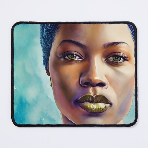 Item preview, Akilah - Watercolor and ink - African American Woman in Head Wrap designed and sold by fruitfulskye.