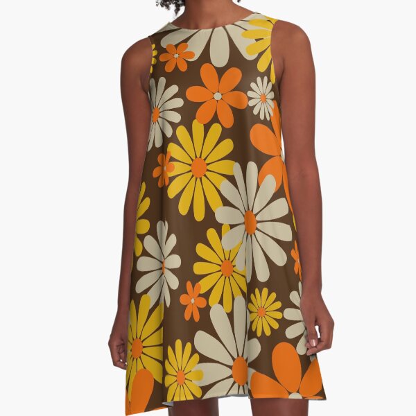 Item preview, Colorful Retro 70s Flower Pattern Design 2 designed and sold by moonbeauty.