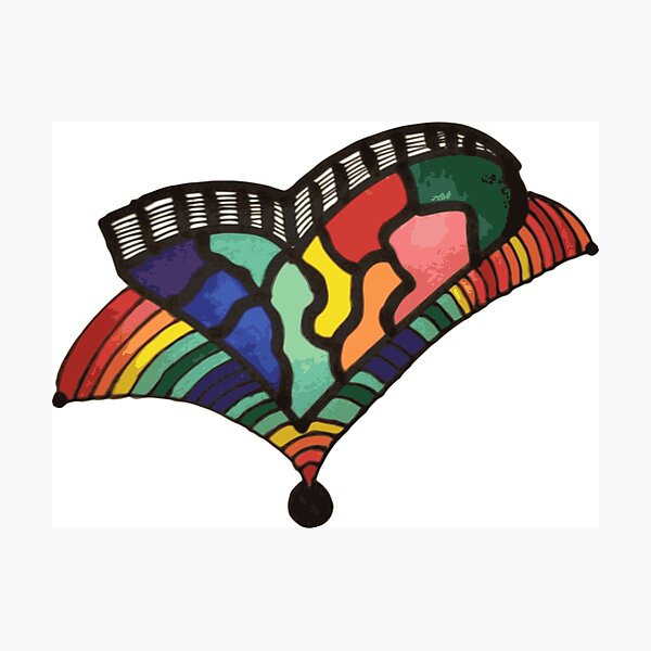 Rainbow Trumpet Heart Photographic Print