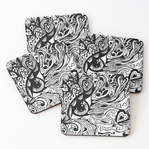 Item preview, I Have Got My Eye On You Miniature Tangle 14 Black designed and sold by Heatherian.
