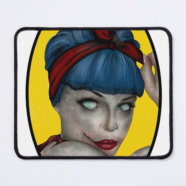 Item preview, zombie pin-up designed and sold by Leananart2021.