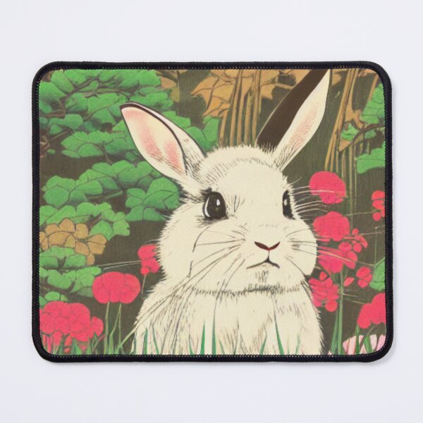 Item preview, Vintage Mini Lop Rabbit Baby Bunny in Floral Nature designed and sold by wigobun.