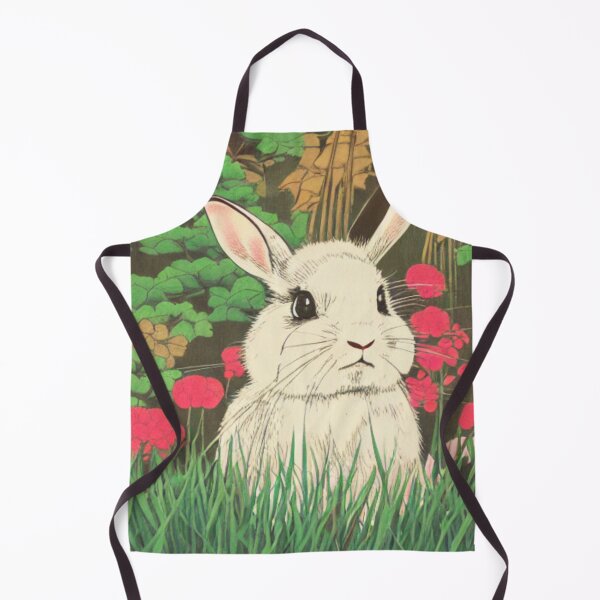 Item preview, Vintage Mini Lop Rabbit Baby Bunny in Floral Nature designed and sold by wigobun.