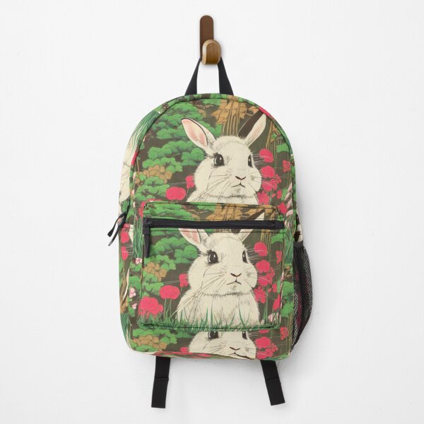 Item preview, Vintage Mini Lop Rabbit Baby Bunny in Floral Nature designed and sold by wigobun.