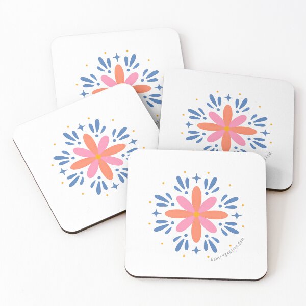 Item preview, Pink and Orange Floral designed and sold by Ashley Santoro Draws.