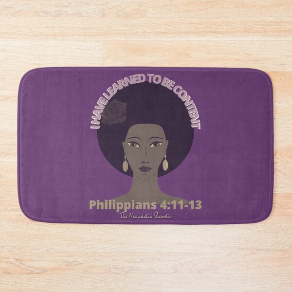 Item preview, I Have Learned to be Content KJV - Vintage Purple designed and sold by TheReporter1.