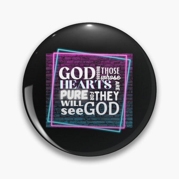 Item preview, God blesses those whose hearts are pure, for they will see GOD. Matthew 5:8 Christian Faith, Bible Promise. designed and sold by GEM STYLE.
