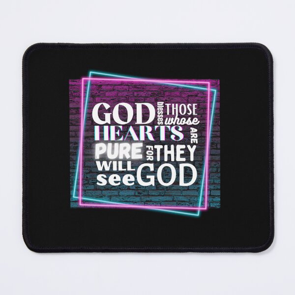 Item preview, God blesses those whose hearts are pure, for they will see GOD. Matthew 5:8 Christian Faith, Bible Promise. designed and sold by GEM STYLE.