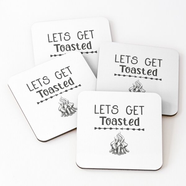 Item preview, Let's Get Toasted Campfire & Marshmallow Camping, lets get toasted,camping,camper,campfire designed and sold by RedArtsDesign.