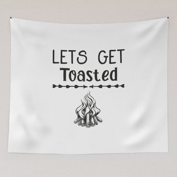 Item preview, Let's Get Toasted Campfire & Marshmallow Camping, lets get toasted,camping,camper,campfire designed and sold by RedArtsDesign.