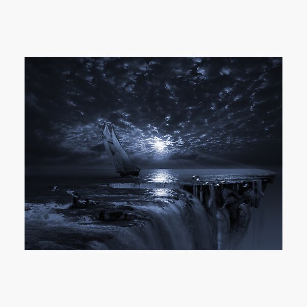 Final Frontier Voyager (FES) The Flat Earth Society Photographic Print