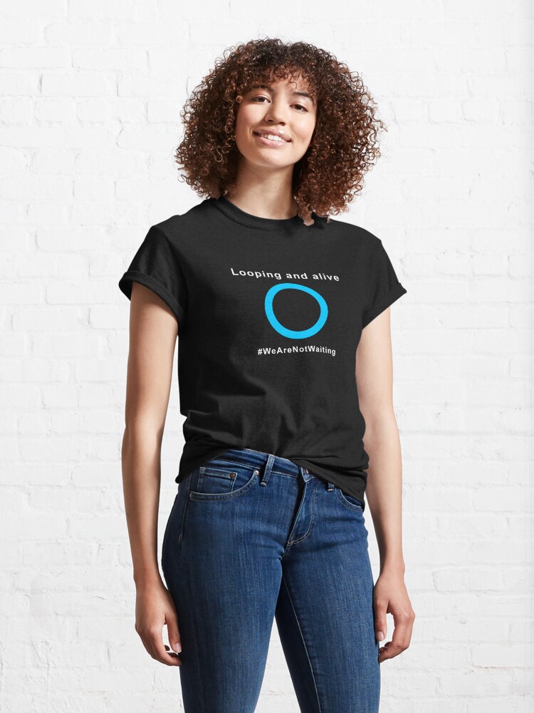 Thumbnail 4 of 7, Classic T-Shirt, Looping and alive (white text) designed and sold by David Burren.