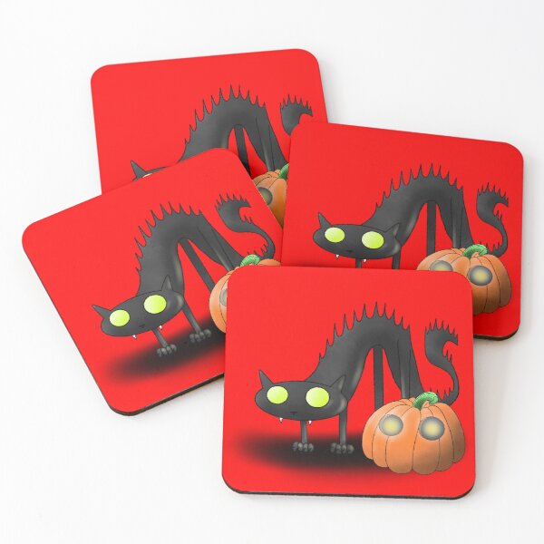 Item preview, Creepy Cute Hallowe’en Cat Digital Painting (Crooties) designed and sold by Tarnya Jones.