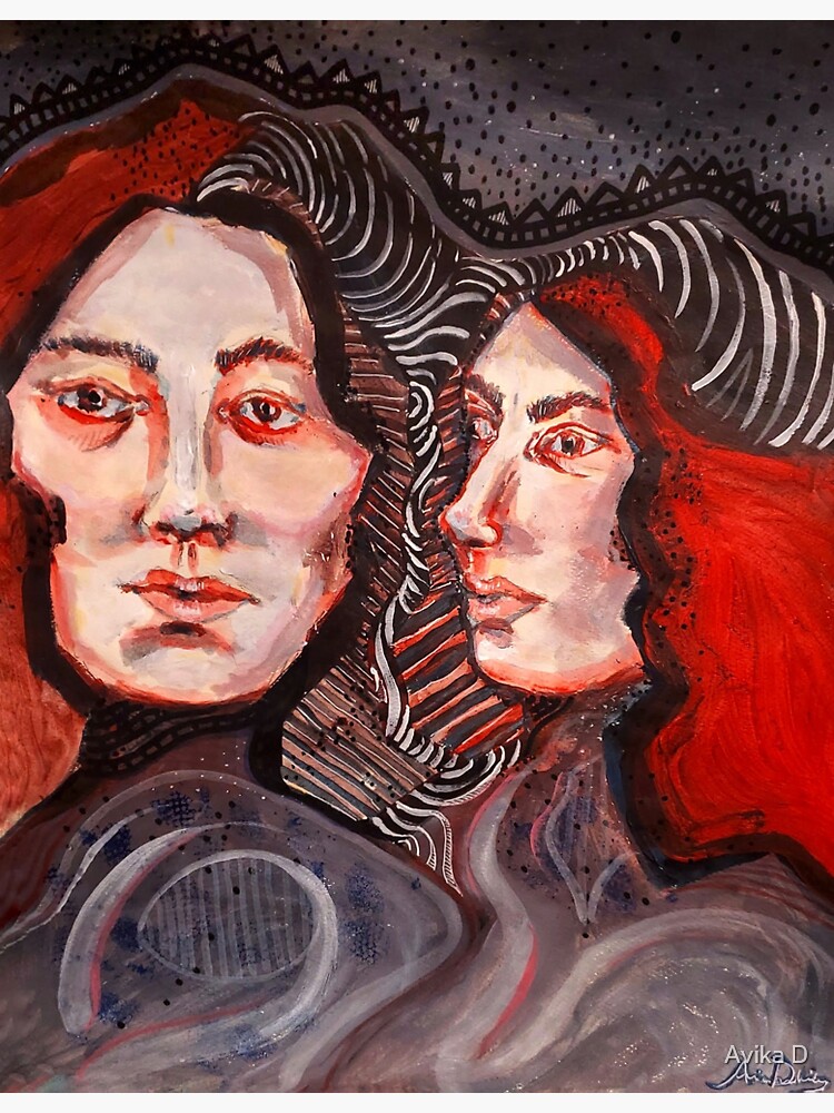 "Faces Painting" Sticker for Sale by AvikaD Redbubble