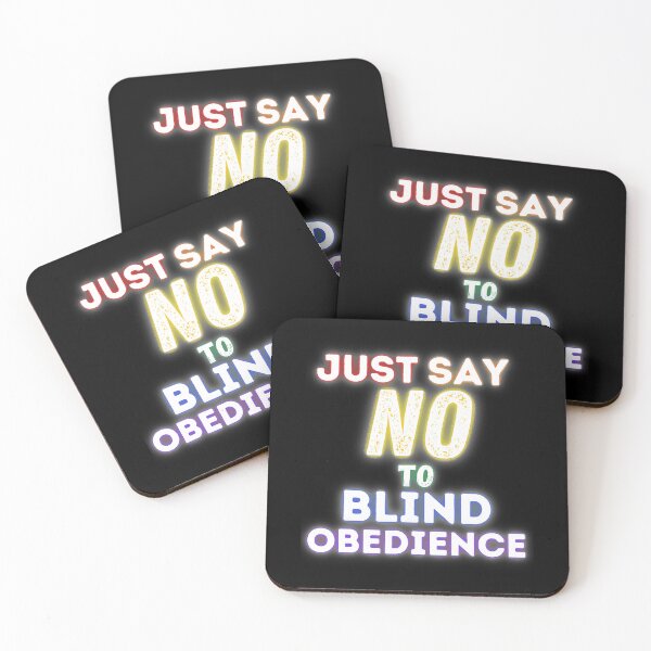 Item preview, Just Say No To Blind Obedience Disobey Don't Comply Rainbow  Classic  designed and sold by jodhadozioz.