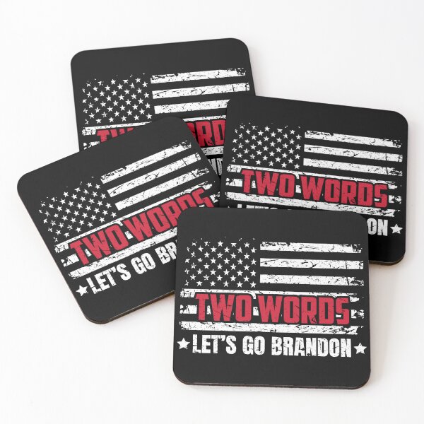 Item preview, Two Words Let's Go Brandon US Flag Political Meme Men Women designed and sold by saifuddin shifat.