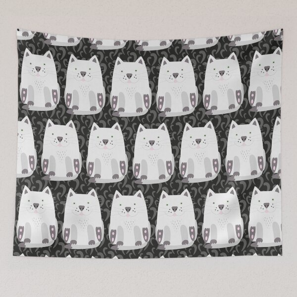 Item preview, Winter white cat designed and sold by Sarka Zuzanakova, Kukuckova.