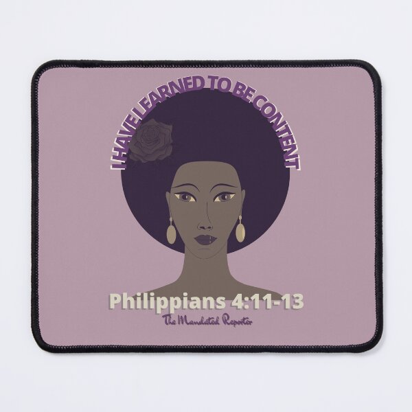 Item preview, I Have Learned to be Content KJV - Light Purple designed and sold by TheReporter1.