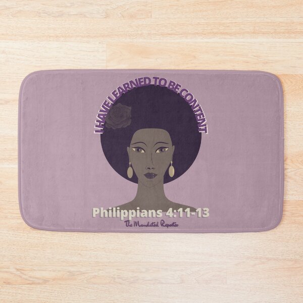 Item preview, I Have Learned to be Content KJV - Light Purple designed and sold by TheReporter1.