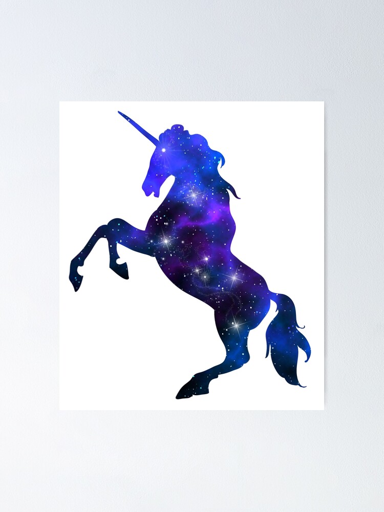 Galaxy blue beautiful unicorn sparkly image