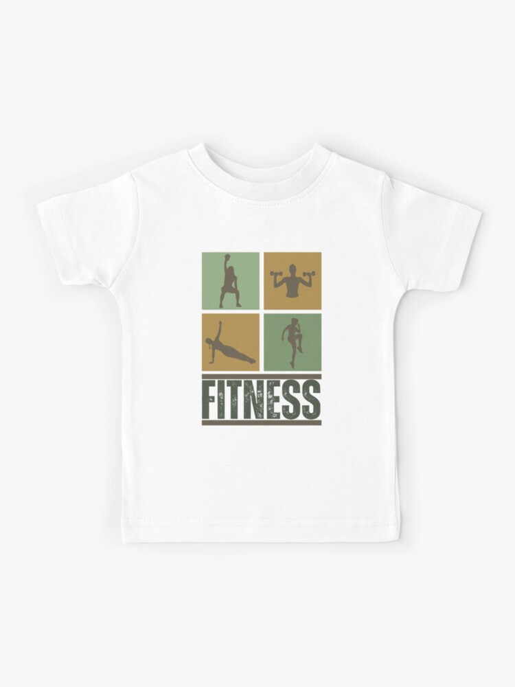 i love fitness training Kids T-Shirt by Sebek-art