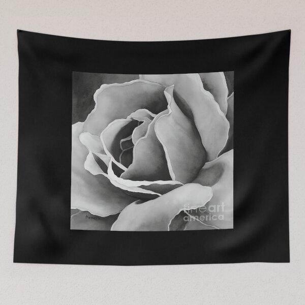 Item preview, peach rose in black and white hailey e herrera designed and sold by morangekinsuz.