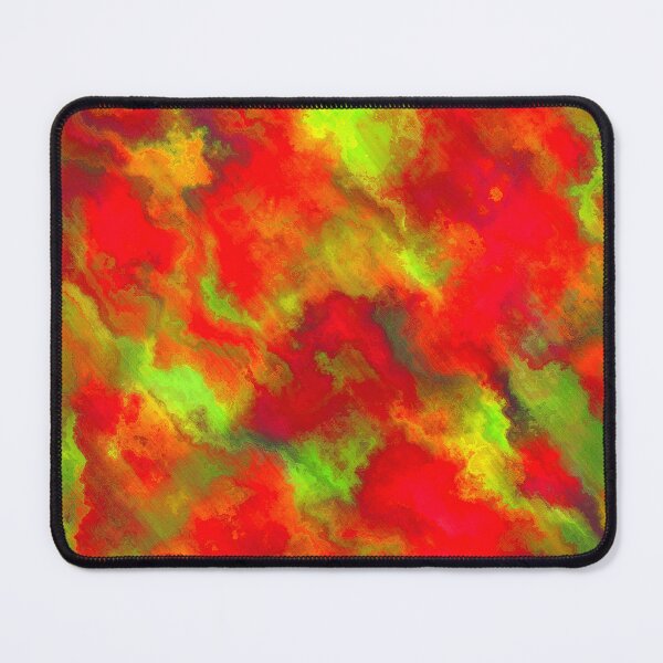 Item preview, Red and green abstract flowers designed and sold by Kolinnaprint.