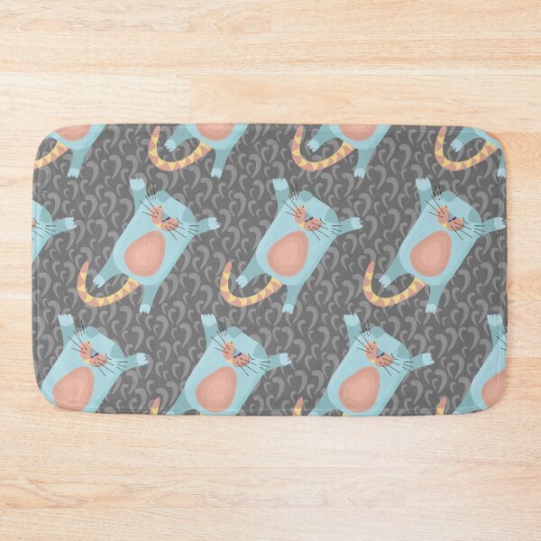 Item preview, Turquoise cat on the gray designed and sold by Sarka Zuzanakova, Kukuckova.