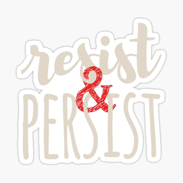 Vista previa del artículo con la obra «Resistir y persistir (letras claras)», diseñado y vendido por plannie.