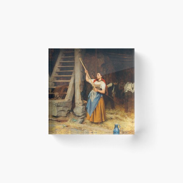 Item preview, In the Barn | Leopold Carl Muller | 1872 Farm Life Art designed and sold by CJET.