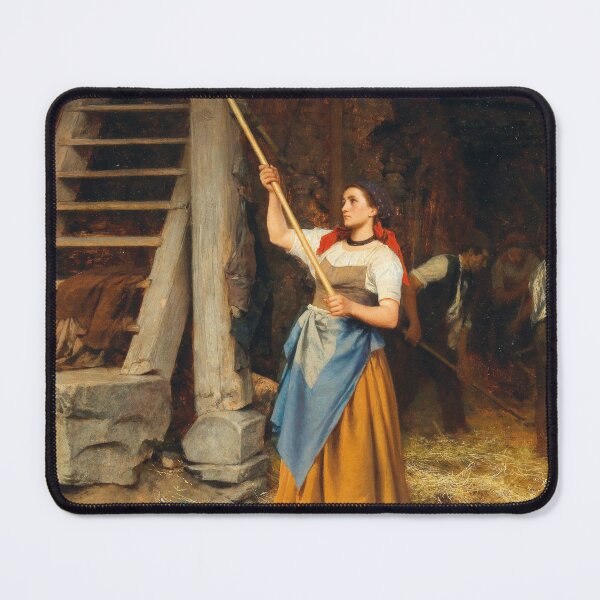 Item preview, In the Barn | Leopold Carl Muller | 1872 Farm Life Art designed and sold by CJET.