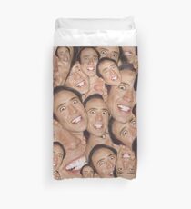 Nicolas Cage Gesicht Collage Design Bettbezug