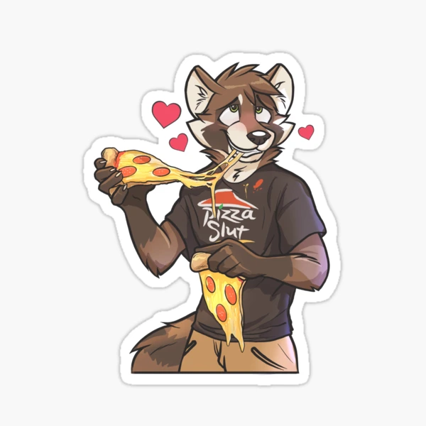 Fuzzy Pizza Stickers